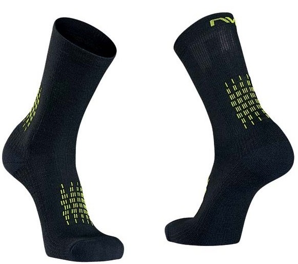 Northwave Fast Winter High Sock black/yellow fluo L